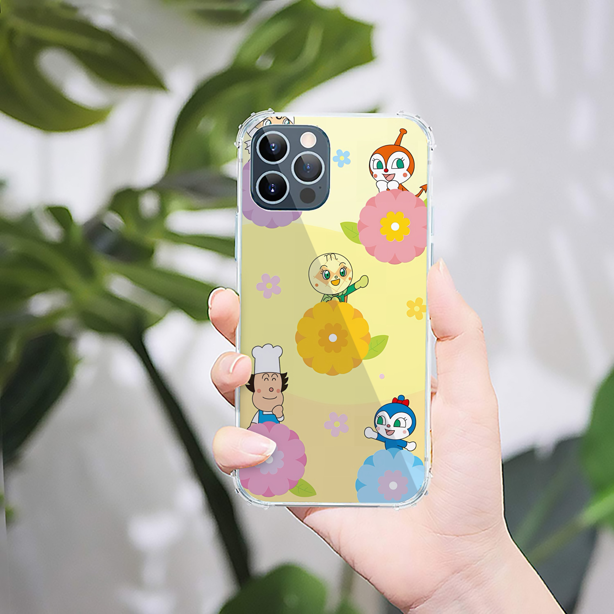 （画像用） アンパンマン Anpanman 【iPhone 12シリーズ対応】透明スマホケース（クリアソフトケース）
